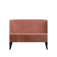 WOOOD Bankje 'Sara' Velvet 110cm, kleur Oudroze - thumbnail