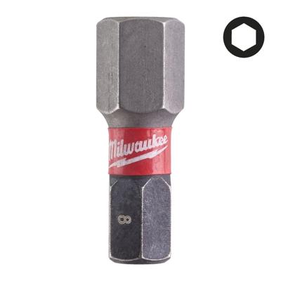Milwaukee SHOCKWAVE™ IMPACT DUTY schroefbits Hex 8 mm x 25 mm VE=2 - 4932430898