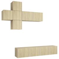 7-delige Tv-meubelset spaanplaat sonoma eikenkleurig - thumbnail