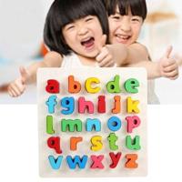 Regenboog kleine Letter a-z stijl kinderen vroeg onderwijs houten bouwstenen speelgoed ouder-kind interactie educatief speelgoed grootte: 32 * 32 * 3 - thumbnail