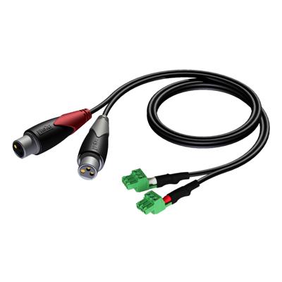 Procab CLA835/1.5 Signaalkabel 2x terminal block 3p naar 2x XLR female 1,5 m