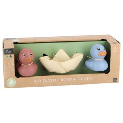 Jipy Bioplastic Set 2 Badeendjes En 1 Bootje Jipy Bioplastic Set 2 Badeendjes En 1 Bootje