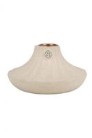 Zusss keramieken kandelaar met ribbels rond bruin - thumbnail