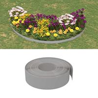 VidaXL Tuinrand 10 m 15 cm polyetheen grijs - thumbnail
