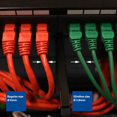 ACT DC9801 LSZH U/UTP CAT6 Datacenter Slimline Patchkabel Snagless | RJ45 Connectoren | Geel | 1 meter