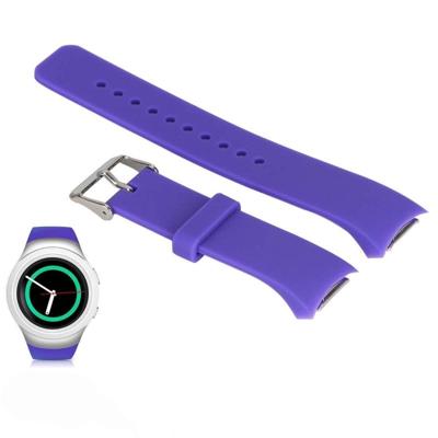 Effen kleur polsband horloge band voor Galaxy Gear S2 R720 (paars)