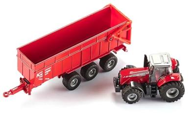 Siku 1844 MF met 3-assige aanhanger 1:87 Siku 1844 MF met 3-assige aanhanger 1:87