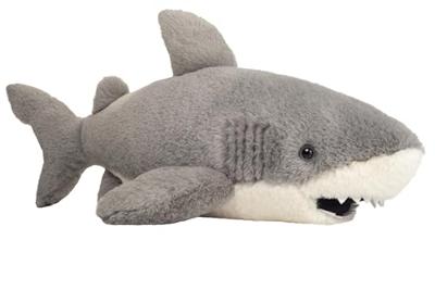 Pluchen haai Henri 45 cm TEDDY HERMANN grijs