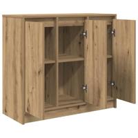 Dressoir ambachtelijk spaanplaat hout ambachtelijk 85x34x76 cm - thumbnail