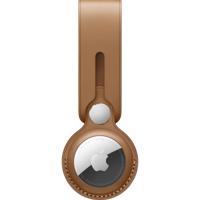 Apple AirTag accessoire leren hanger (Bruin) - thumbnail