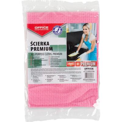 OFFICE products huishouddoekjes, premium, ft 34 x 45 cm, geassorteerde kleuren, pak van 3 stuks