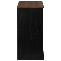 Dressoir HALDEN met schuifdeur 80x40x80 cm massief hout zwart - thumbnail