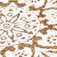 Placemats 4 st rond 38 cm jute wit - thumbnail