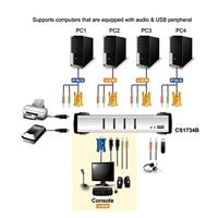 ATEN CS1734B-AT-G KVM-switch 4 poorten VGA USB 2048 x 1536 Pixel - thumbnail