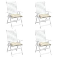 VidaXL Stoelkussens 4 st 40x40x7 cm oxford stof crèmewit - thumbnail