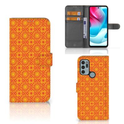 Motorola Moto G60s | Telefoon Hoesje | Batik Oranje Motorola Moto G60s | Telefoon Hoesje | Batik Oranje