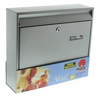 Burg Wächter 61130 MAIL 5877 SI Brievenbus Staal Zilver Sleutelslot - thumbnail