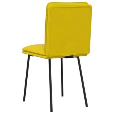 Eetkamerstoelen 6 st fluweel geel