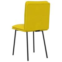 Eetkamerstoelen 6 st fluweel geel - thumbnail