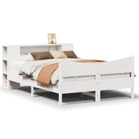 Bedframe zonder matras massief grenenhout wit 135x190 cm - thumbnail