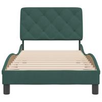 Bedframe zonder matras 90x200 cm fluweel donkergroen - thumbnail
