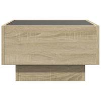 Salontafel met LED 50x50x30 cm bewerkt hout sonoma eikenkleurig - thumbnail
