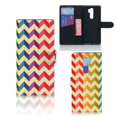 Xiaomi Note 8 Pro Telefoon Hoesje Zigzag Multi Color Xiaomi Note 8 Pro Telefoon Hoesje Zigzag Multi Color