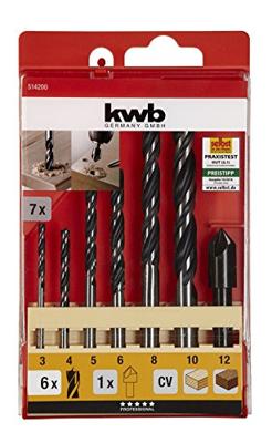 kwb 514200 Hout-spiraalboorset 3 mm, 4 mm, 5 mm, 6 mm, 8 mm, 10 mm 7 stuk(s)