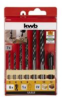 kwb 514200 Hout-spiraalboorset 3 mm, 4 mm, 5 mm, 6 mm, 8 mm, 10 mm 7 stuk(s) - thumbnail
