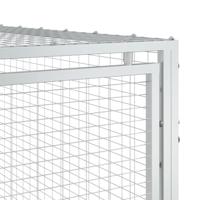 Hondenhok met ren 153x396x110 cm gegalvaniseerd staal antraciet - thumbnail