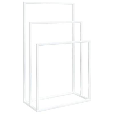 VidaXL Handdoekenrek vrijstaand 48x24x79 cm ijzer wit VidaXL Handdoekenrek vrijstaand 48x24x79 cm ijzer wit