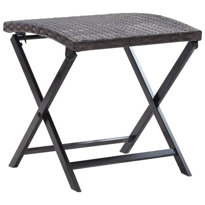 VidaXL Kruk inklapbaar poly rattan bruin VidaXL Kruk inklapbaar poly rattan bruin