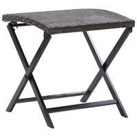 VidaXL Kruk inklapbaar poly rattan bruin - thumbnail