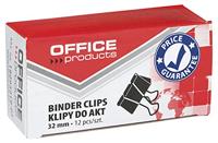 OFFICE products foldbackclip, zwart, 32 mm, doosje van 12 stuks - thumbnail