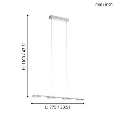 Eglo Moderne HanglampCartama rond - 94245