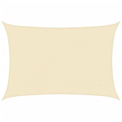 VidaXL Zonnezeil 160 g/m² 5x6 m hdpe crèmekleurig