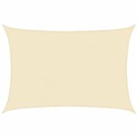 VidaXL Zonnezeil 160 g/m² 5x6 m hdpe crèmekleurig - thumbnail
