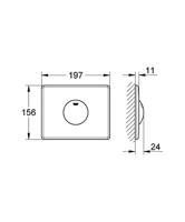 Grohe Skate bedieningspaneel glans wit voor Grohe Rapid SL - thumbnail