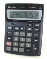 Vector Kantoorcalculator KAV DK-222, 12 cijfers, 103 x 137 mm, zwart - thumbnail