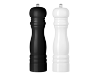 Cookinglife Peper- en Zoutmolenset Rocca Zwart/Wit Glanzend - 21.5 cm - thumbnail