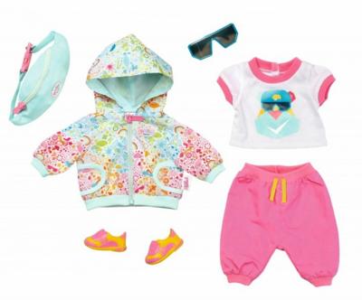 BABY born kledingset voor pop tot 43 cm roze/turquoise 6 delig