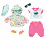 BABY born kledingset voor pop tot 43 cm roze/turquoise 6 delig - thumbnail