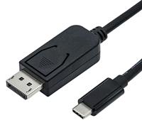 Roline 11.04.5846 USB-C-displaykabel USB-C / DisplayPort Adapterkabel USB-C stekker, DisplayPort-stekker 2.00 m Zwart - thumbnail