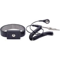 Quadrios ESD-armband Zwart Drukknop 4 mm - thumbnail