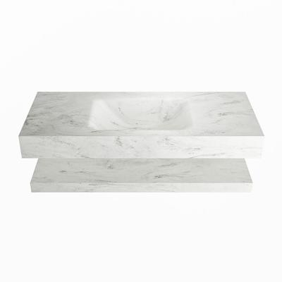MONDIAZ ALAN-DLUX 110cm planchet Opalo. Vrijhangende wastafel CLOUD midden zonder kraangat, kleur Opalo. MONDIAZ ALAN-DLUX 110cm planchet Opalo. Vrijhangende wastafel CLOUD midden zonder kraangat, kleur Opalo.
