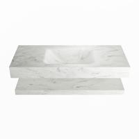 MONDIAZ ALAN-DLUX 110cm planchet Opalo. Vrijhangende wastafel CLOUD midden zonder kraangat, kleur Opalo. - thumbnail