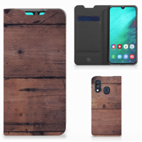Samsung Galaxy A40 Book Wallet Case Old Wood - thumbnail