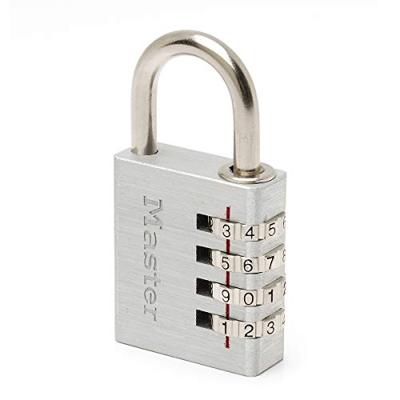 Masterlock 40mm - solid aluminium body with brushed metal finish - 27mm chrome pl - 7640EURD Masterlock 40mm - solid aluminium body with brushed metal finish - 27mm chrome pl - 7640EURD