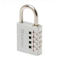 Masterlock 40mm - solid aluminium body with brushed metal finish - 27mm chrome pl - 7640EURD - thumbnail