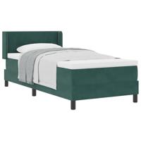 Boxspringbed met Matras Zwart 100x200 cm Fluweel Donkergroen - thumbnail